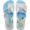 Hype Flip Flops, White & Navy Blue - Sandals - 1 - thumbnail