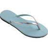You Metallic Flip Flops, Blue Water - Sandals - 2