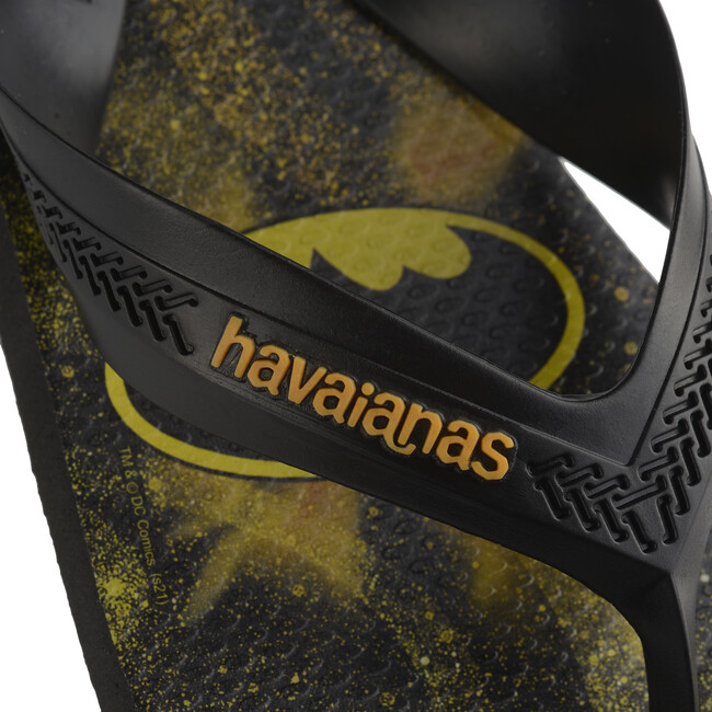 Kids Max Heroes Flip Flops, Black & Citrus Orange - Sandals - 4