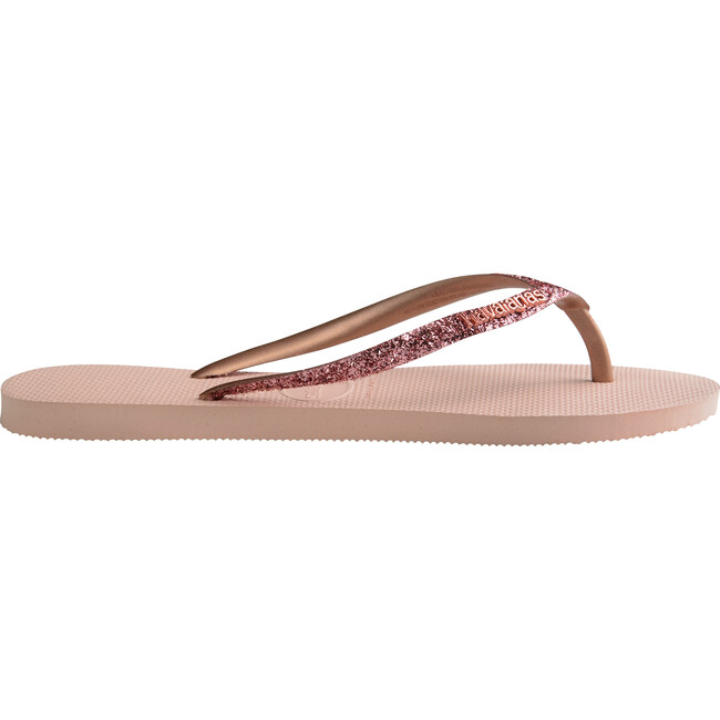 Slim Glitter II Flip Flops, Ballet Rose & Golden Blush - Sandals - 3