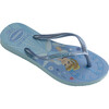 Kids Slim Princess Flip Flops, Blue Water - Sandals - 2