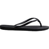 Slim Glitter II Flip Flops, Black & Dark Grey - Sandals - 3