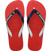 Men's Brazil Mix Flip Flops, Ruby Red - Sandals - 1 - thumbnail