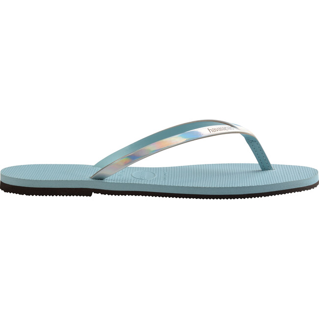 You Metallic Flip Flops, Blue Water - Sandals - 3