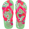Kids Flores Flip Flops, Green Garden - Sandals - 1 - thumbnail