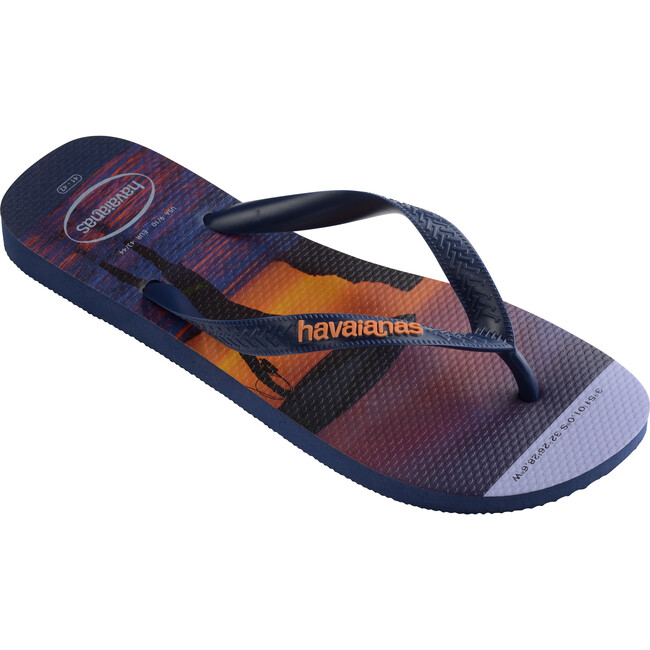 Hype Flip Flops, Navy Blue & Begonia Orange - Sandals - 2