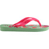 Kids Flores Flip Flops, Green Garden - Sandals - 3 - thumbnail