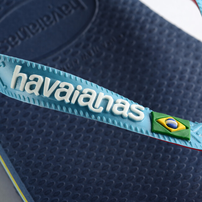 Men's Brazil Mix Flip Flops, Indigo Blue - Sandals - 4