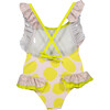 Elephant and Yellow Balls One Piece Swimsuit, Pink and Yellow - One Pieces - 3