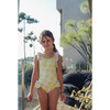 Elephant and Yellow Balls One Piece Swimsuit, Pink and Yellow - One Pieces - 5