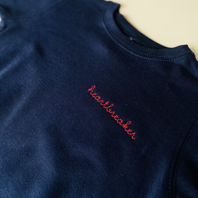 "heartbreaker" Classic Crewneck Fleece, Navy - Sweatshirts - 2