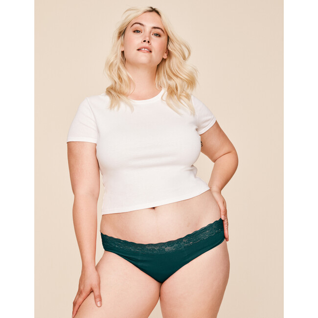 Women's Alice Bikini Period Panty, Dark Green - Joyja Period Care