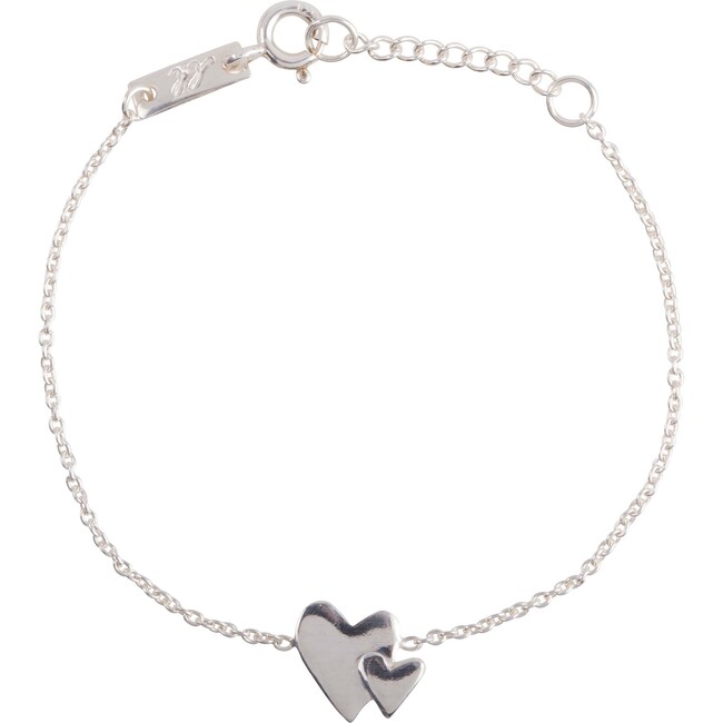 Our Hearts Beat As One Children's Bracelet, Silver