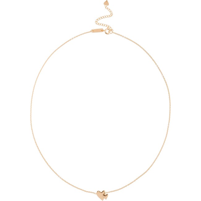 Our Hearts Beat As One Necklace, Gold Plated