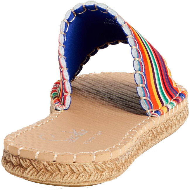 x Frances Valentine Women Cabana Slide Water Shoe, Candy Stripe - Slip Ons - 6