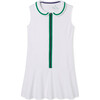 Women's Vivian Tennis Performance Dress, Bright White - Dresses - 1 - thumbnail