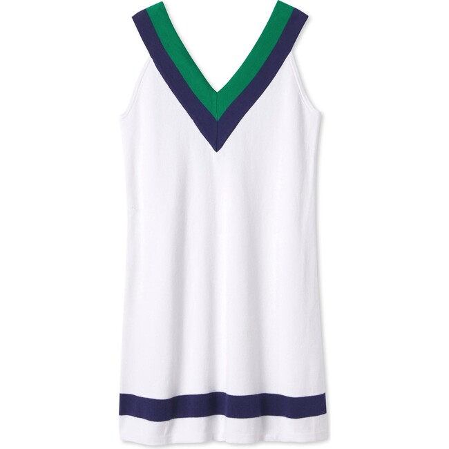Women's Trinity Tennis Sports Sweater Dress, Bright White - Dresses - 1