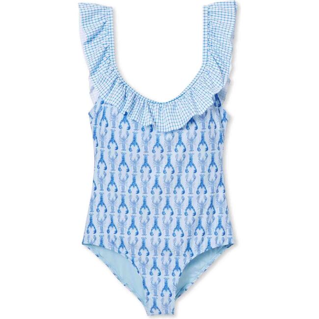 Women's Marin One Piece, Gingham Lobsters