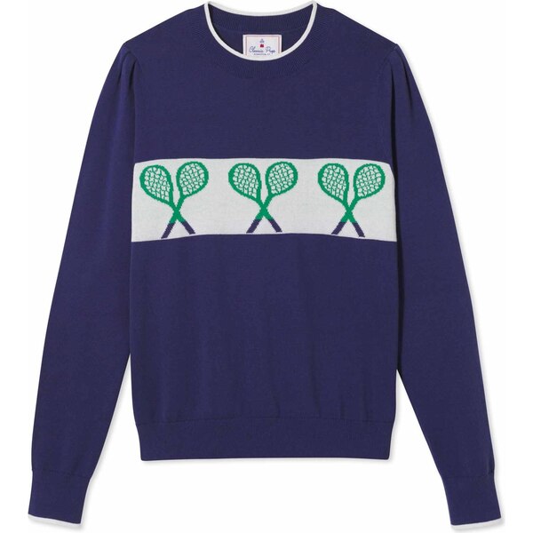 Women's Darby Tennis Sweater, Blue Ribbon Classic Prep Mommy & Me