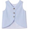 Kingsley Buttonback Top Seersucker, Vista Blue Seersucker - Shirts - 2