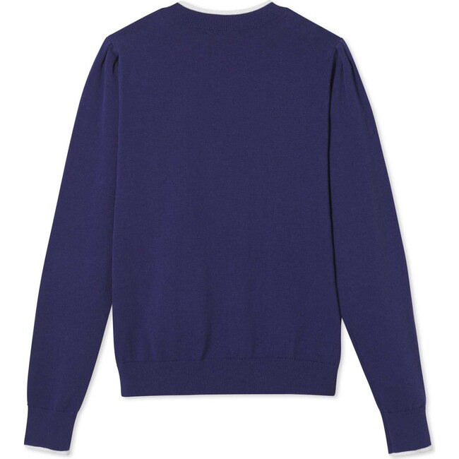 Women's Darby Tennis Sweater, Blue Ribbon - Sweaters - 3