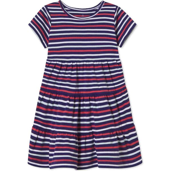 Short Sleeve Holly Tiered Dress, East Beach Stripe - Classic Prep ...