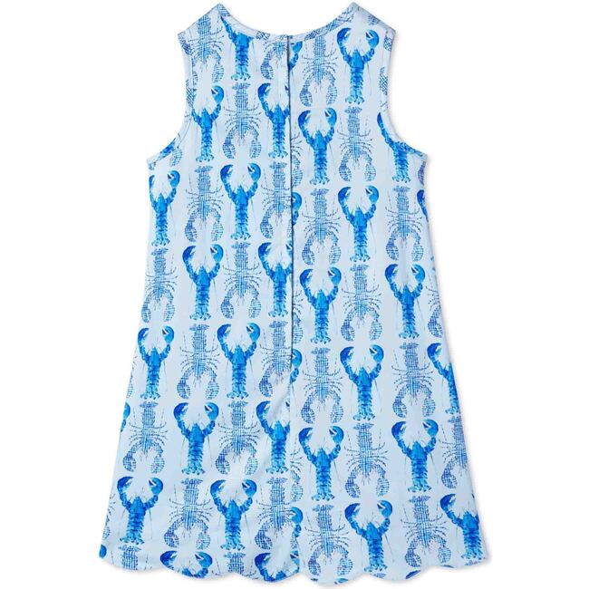 Piper Scallop Shift Dress, Gingham Lobsters - Dresses - 2