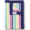 Sweater Knit Stroller Blanket Rainbow Stripe, Bright White - Blankets - 1 - thumbnail