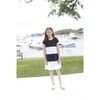 Short Sleeve Holly Tiered Colorblocked Dress Pique, Bright White - Dresses - 3