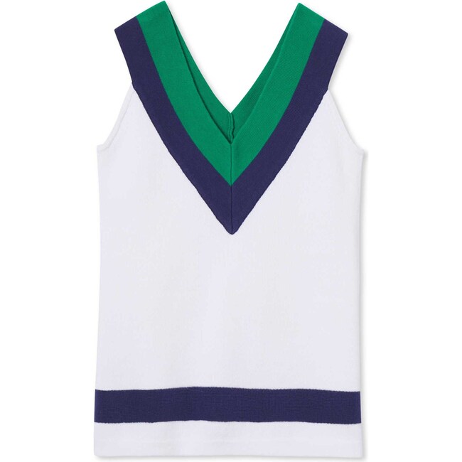 Trinity Tennis Sports Sweater Dress, Bright White - Dresses - 4