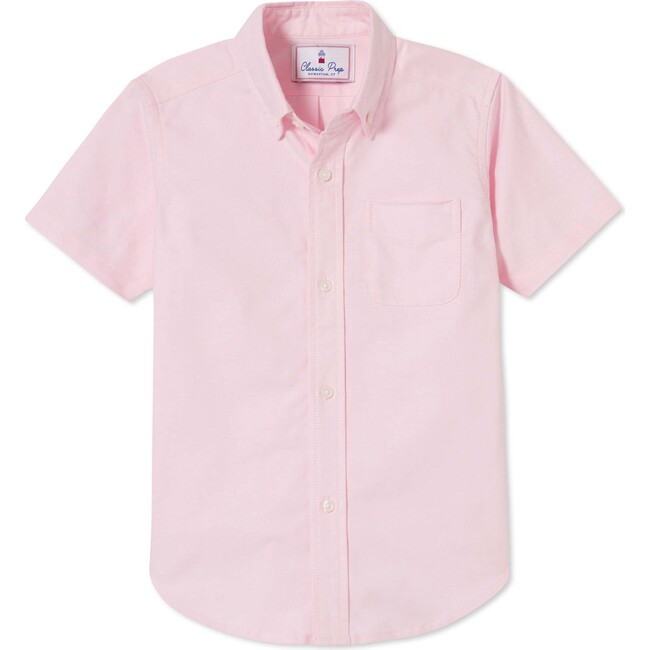 Short Sleeve Owen Buttondown Solid Oxford, Pinkesque - Shirts - 1
