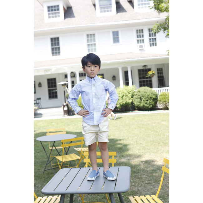 Long Sleeve Owen Buttondown Bloomsbury Party Plaid, Nantucket Breeze - Shirts - 2