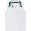Terra Tennis Sports Performance Sleeveless Polo, Bright White - Polo Shirts - 1 - thumbnail