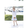 Long Sleeve Julia Top with Oxford, Bright White with Nantucket Breeze Collar - Shirts - 2