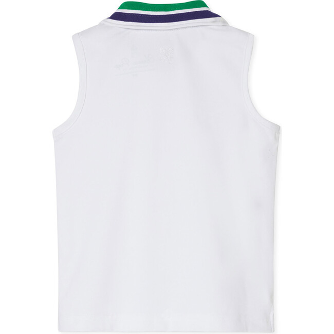 Terra Tennis Sports Performance Sleeveless Polo, Bright White - Polo Shirts - 3