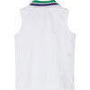 Terra Tennis Sports Performance Sleeveless Polo, Bright White - Polo Shirts - 3