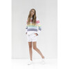 Ella Relaxed Rainbow Sweater, Bright White - Sweaters - 2 - thumbnail