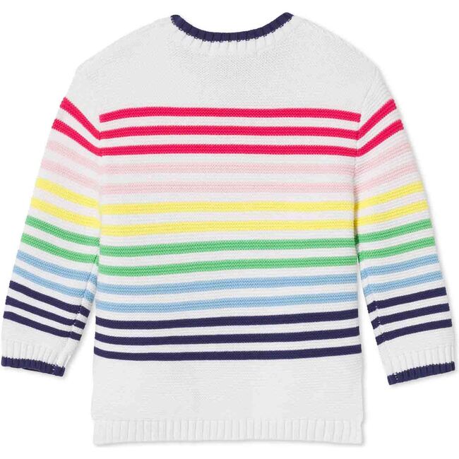 Ella Relaxed Rainbow Sweater, Bright White - Sweaters - 3