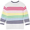 Ella Relaxed Rainbow Sweater, Bright White - Sweaters - 3
