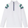 Theo Tennis Performance 1/2 Zip, Bright White - Shirts - 1 - thumbnail