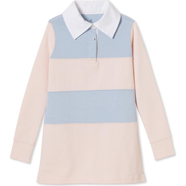 Libby Wide Stripe Rugby Dress, Cloud Pink