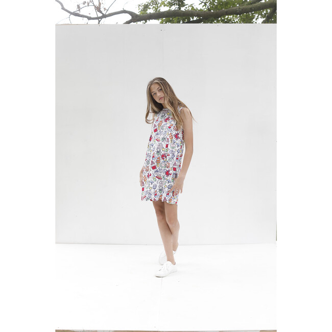 Piper Scallop Shift Dress, Cool Cool Summer Print