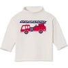 Fraser Roll Neck Firetruck Intarsia Sweater, Cannoli Cream - Sweaters - 1 - thumbnail