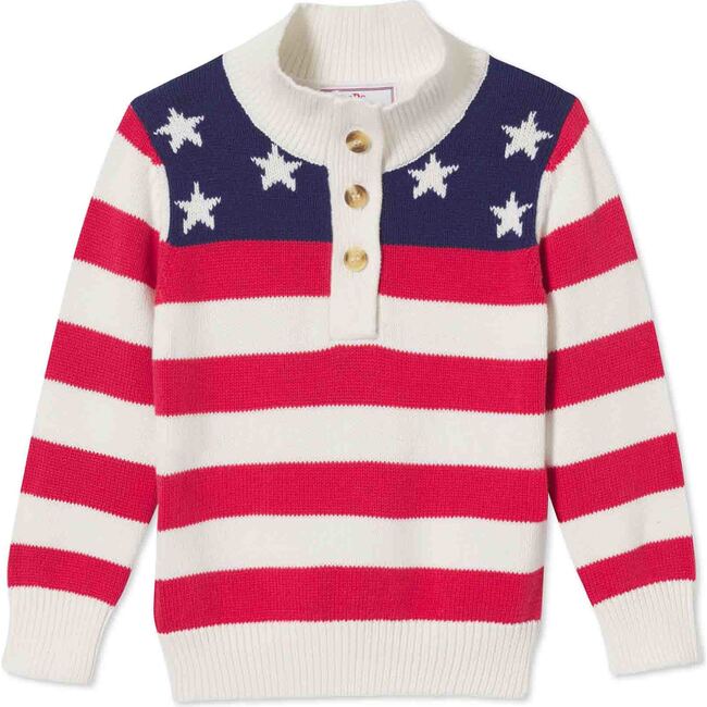 Scott American Flag Sweater, Cannoli Cream