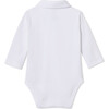Long Sleeve Hayes Polo Onesie Solid, Bright White - Onesies - 2
