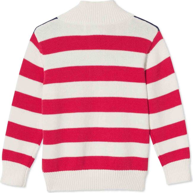 Scott American Flag Sweater, Cannoli Cream - Sweaters - 3