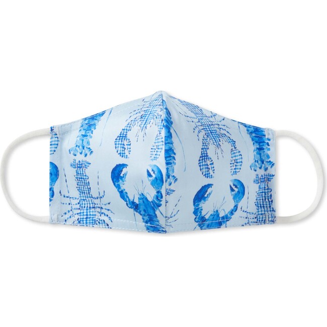 Kids Face Maks, Gingham Lobsters