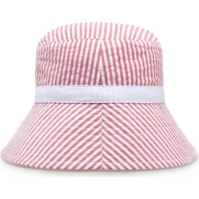 Remy Bucket Hat Seersucker, Lollipop Red Seersucker - Hats - 1
