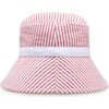 Remy Bucket Hat Seersucker, Lollipop Red Seersucker - Hats - 1 - thumbnail