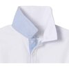 Short Sleeve Hayes Polo Onesie with Oxford, Bright White with Nantucket Breeze Collar - Onesies - 2